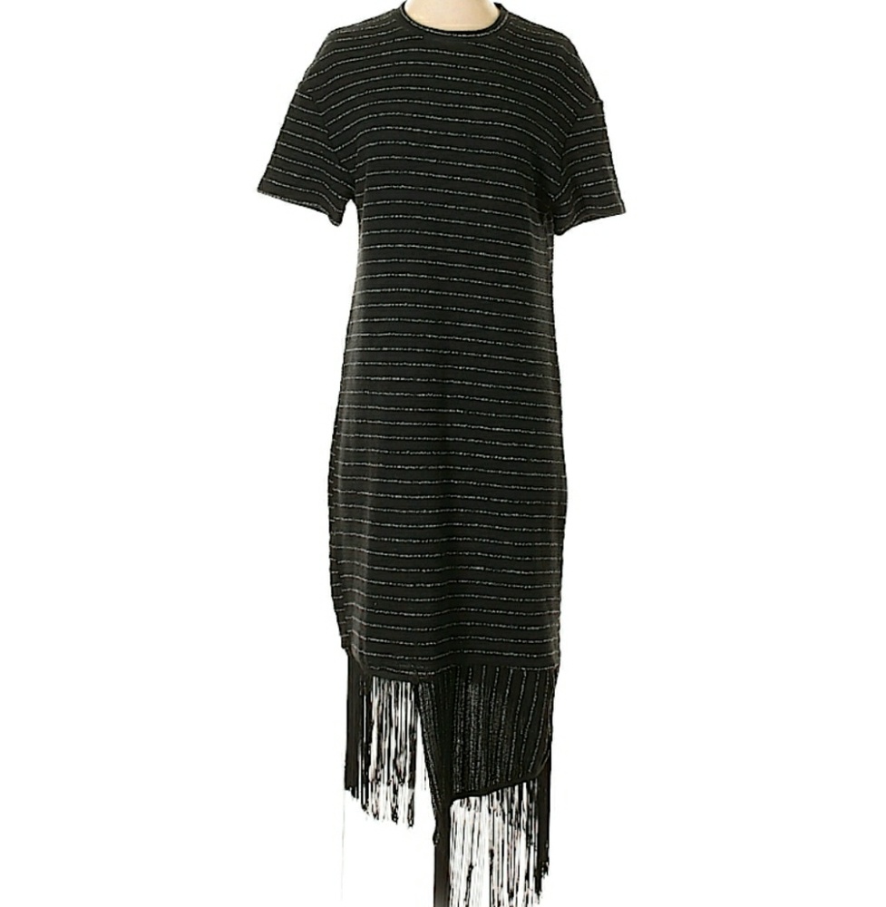 Zara black fringe dress - Picture 1 of 4